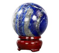 SSOPTMCB Crystal Ball Lapis Lazuli Sphere Balls Gemstone Ornament Fengshui and Home Decoration,4~4.5cm Gemstone Stone
