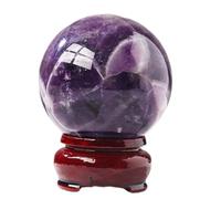 SSOPTMCB Crystal Ball of Stone Sphere for Decoration,Purple,55~60mm Gemstone Stone