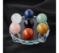 SSOPTMCB Crystal Balls Seven Star Array Yoga,Base-10cm Gemstone Stone