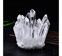 SSOPTMCB Crystal Cluster for Collection, Clear Quartz White Rock Rough Geode Stone for Home Office Decor,About 700g Gemstone Stone