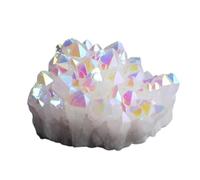 SSOPTMCB Crystal Cluster Quartz Crystals Rainbow Titanium White Gemstone Collection Decor Gift,150-200g Gemstone Stone