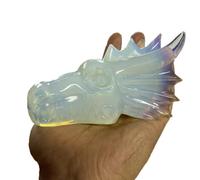 SSOPTMCB Crystal Dragon Skull Carving Craft Opal Faucet Home Decor Gemstone Stone