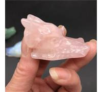 SSOPTMCB Crystal Dragon Skull God Statue Carved Animal Witchcraft Decorative Quartz Gift (Color : Light) Gemstone Stone