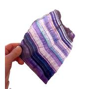 SSOPTMCB Crystal Fluorite Colorful Rainbow Quartz Striped Jewelry Stone Ornament Decorative Board Gift (Color : 200-250g) Gemstone Stone