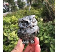 SSOPTMCB Crystal Quartz Flame Stone Owl Lord Hand-Carved Crafts Ornaments Minerals Room Decoration Gifts (Size : 3pcs) Gemstone Stone