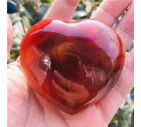 SSOPTMCB Crystal Red Agate Heart-Shaped Stone Carved Heart (Size : 6-7cm) Gemstone Stone