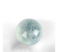 SSOPTMCB Crystal Rough Stone Polished Sea Blue Cat'S Eye Fluorite Ball Ornaments Home Decorations,50~55mm 280g Gemstone Stone