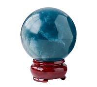 SSOPTMCB Crystal Sphere Blue Fluorite Quartz Balls Ornaments Gemstones Ball for Feng Shui Home Decoration Crafts,5~6cm Gemstone Stone
