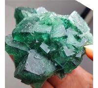 SSOPTMCB Crystal Stone Unpolished Green Fluorite Rough Rock Oblique Cube Cluster Crystals Decor Ornaments (Size : 200g) Gemstone Stone