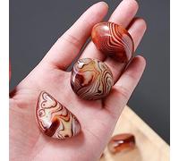 SSOPTMCB Crystal Twining Agate Raw Stone Large Particle Polished Red Ornaments for Garden Fish Tank Decoration (Size : 20-30g) Gemstone Stone