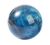SSOPTMCB Crystals Sphere,Blue Apatite Crystal Ball with Stand,Feng Shui Gemstone Balls Orb Collection,Home Office Decoration,60~65mm Gemstone Stone