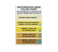 SSOPTMCB Daily Water Intake Guide Poster Body Hydration Chart Canvas Print Modern Simple Home Decor Art for Clinic Living Room Wall(Unframed,08x12inch(20x30cm))