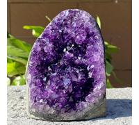 SSOPTMCB Decorative Ornaments Amethyst geode Quartz Cluster Crystal (Size : 100-150g) Gemstone Stone