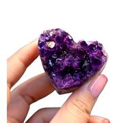 SSOPTMCB Decorative Ornaments Heart Shaped Amethyst Quartz Cluster Crystal Ornament Gemstone Stone