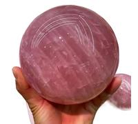 SSOPTMCB Decorative Ornaments Rose Crystal Ball (Size : 130-150mm) Gemstone Stone
