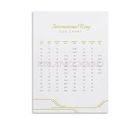 SSOPTMCB Decorative Wall-Art International Ring Size Chart Poster Canvas Print Gift for Fiance Brides(Framed,16x24inch(40x60cm))