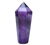 SSOPTMCB Dream Amethyst Crystals Towers Crystal Tower Wand 6 Faceted Single Point Prism for,40~50g Gemstone Stone