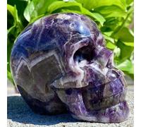 SSOPTMCB Dreamy Purple Quartz Carved Crystal Skull Home Decor(500-700g) Gemstone Stone