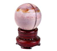 SSOPTMCB Egg Yolk Stone Crystal Ball, Sphere for Wealth & Joy, Raw Ore Home Office Desk Decor, for Healing/Divination/Chakra Balance/Yoga/FengShui,5.5~6cm Gemstone Stone
