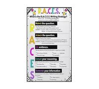 SSOPTMCB ELA Educational Poster Writing Strategy Anchor Chart for Classroom Reading Response and Essay Skills Laminated Teacher Resource Student Learning Aid School Decor(Framed,08x12inch(20x30cm))