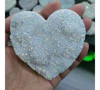 SSOPTMCB Electroplated Polka Dot Shiny Heart Crystal Cluster Gift Home Decor(200-300g) Gemstone Stone