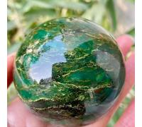 SSOPTMCB Emerald Ball for,Quartz Stone Crystal Sphere Ornament for Home Decoration, Photography, FengShui,Fortune Teller Accessories,6~6.5cm Gemstone Stone