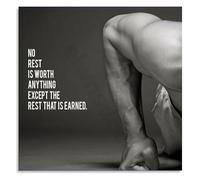 SSOPTMCB Exercise Motivation Canvas Wall-Art Gym Quote Poster for Fitness Room Training Space Decor(Framed,12x18inch(30x45cm))