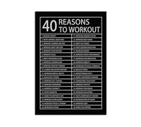 SSOPTMCB Exercise Motivation Chart - 40 Reasons to Workout, Inspirational Poster for Beginners, Workout Room Wall(Unframed,16x24inch(40x60cm))