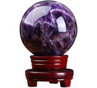SSOPTMCB Fantasy Amethyst Ball Feng Shui Office Crafts Raw Stone Crystal Ornaments,16cm Gemstone Stone