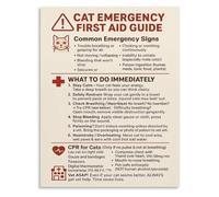 SSOPTMCB First Aid for Cats Poster CPR Choking Emergency Guide Wall-Art Print for Pet Owner Room Decor(Framed,16x24inch(40x60cm))