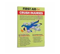 SSOPTMCB First Aid Instructions Poster for Crush and Compression Injuries Canvas Painting for Fire Station Gym(Framed,08x12inch(20x30cm))