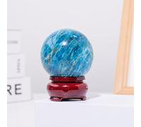SSOPTMCB Fluorite Ball Sphere and Quartz Hand Crystal Home Feng Shui Decoration Accessory Stone,Blue Phosphorus-5cm Gemstone Stone