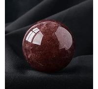 SSOPTMCB Fluorite Rough Stone Crystal Ball Rainbow for Decoration or Magic,Strawberry Crystal-5cm Gemstone Stone