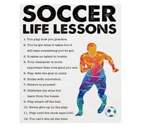 SSOPTMCB For The Love of The Game Wall-Art, Soccer Motivation Canvas Poster, Inspirational Quote Print for Fan Cave, Office, Boys Room(Unframed,16x24inch(40x60cm))