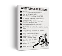 SSOPTMCB Funny Wrestling Quotes Poster - Motivational Wall Art for Athletes, Sports Decor for Man Cave, Gym, Locker Room, Inspirational Gift for Wrestler(Framed,12x18inch(30x45cm))