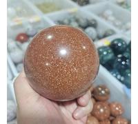SSOPTMCB Gold Sand Ball Quartz Crystal Carving Crafts Home Decoration Ornaments (Size : 71-80mm) Gemstone Stone