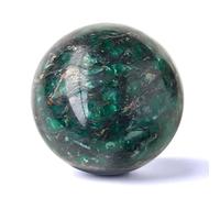 SSOPTMCB Green Emerald Crystal Ball Quartz Sphere Sculpture Ornament for Divination Home Office Decor,60-65mm Gemstone Stone