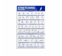 SSOPTMCB Gym Wall-Art Stretching Exercises Poster Full Body Workout Chart Canvas Print for Home Office Fitness(Framed,08x12inch(20x30cm))