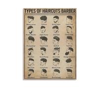 SSOPTMCB Haircut Types and Face Shape Guide Barber Poster Canvas Art for Salon Style(Unframed,16x24inch(40x60cm))