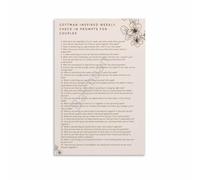 SSOPTMCB Healthy Relationship Poster Couples Communication Guide Conflict Resolution Chart Wall-Art for Bedroom Marriage Advice Decor(Unframed,12x18inch(30x45cm))