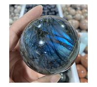 SSOPTMCB Hermosa bola de cristal de labradorita natural, esfera pulida, piedra lunar brillante, decoración del hogar, regalos 1 pieza de cristales de reiki (color: un color, tamaño: 5-6 cm)