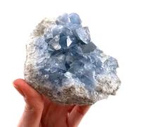 SSOPTMCB High Celestine Crystal Cluster Geode Irregular Stone Raw Blue Gemstone for Home Decor,100g Gemstone Stone