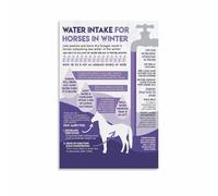 SSOPTMCB Horse Winter Water Intake Knowledge for Equine Care and Hydration Guide(Unframed,08x12inch(20x30cm))