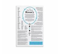SSOPTMCB How To Pray The Rosary Poster Christian Catholic Prayer (1) Canvas Painting Posters And Prints Wall-Art Pictures for Living Room Bedroom Decor(UNFRAMED16X24INCH(40X60CM))