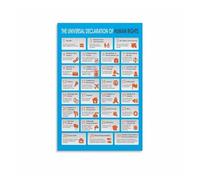SSOPTMCB Human Rights Chart Poster, 30 Fundamental Rights Canvas Wall-Art Print for Classroom, Study Room, NGO, Community Center Decor(Framed,08x12inch(20x30cm))