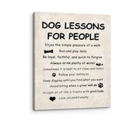 SSOPTMCB Humorous Pet Art Funny Dog Lessons For People Canvas Painting Wall-Art for Home Office Decor(Unframed,12x18inch(30x45cm))