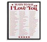SSOPTMCB I Love You Aesthetic Wall-Art Romantic Decor for Bedroom Home Living Room(Framed,08x12inch(20x30cm))