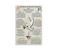SSOPTMCB Inspirational Christian Wall-Art - Fruits of the Holy Canvas Poster, Religious Home Decor for Faith, Prayer, and Space(Framed,08x12inch(20x30cm))