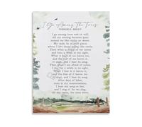 SSOPTMCB Inspirational Poem Art Hope Is The Thing With Feathers Emily Dickinson Poster For Library Study Room Wall Decor(Framed,08x12inch(20x30cm))