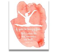 SSOPTMCB Inspirational Sports Poster for Girls Room - Gymnastics Themed Boho Decor, Motivational Wall-Art for Young Athletes, Dream Big Bedroom Sign(Framed,08x12inch(20x30cm))